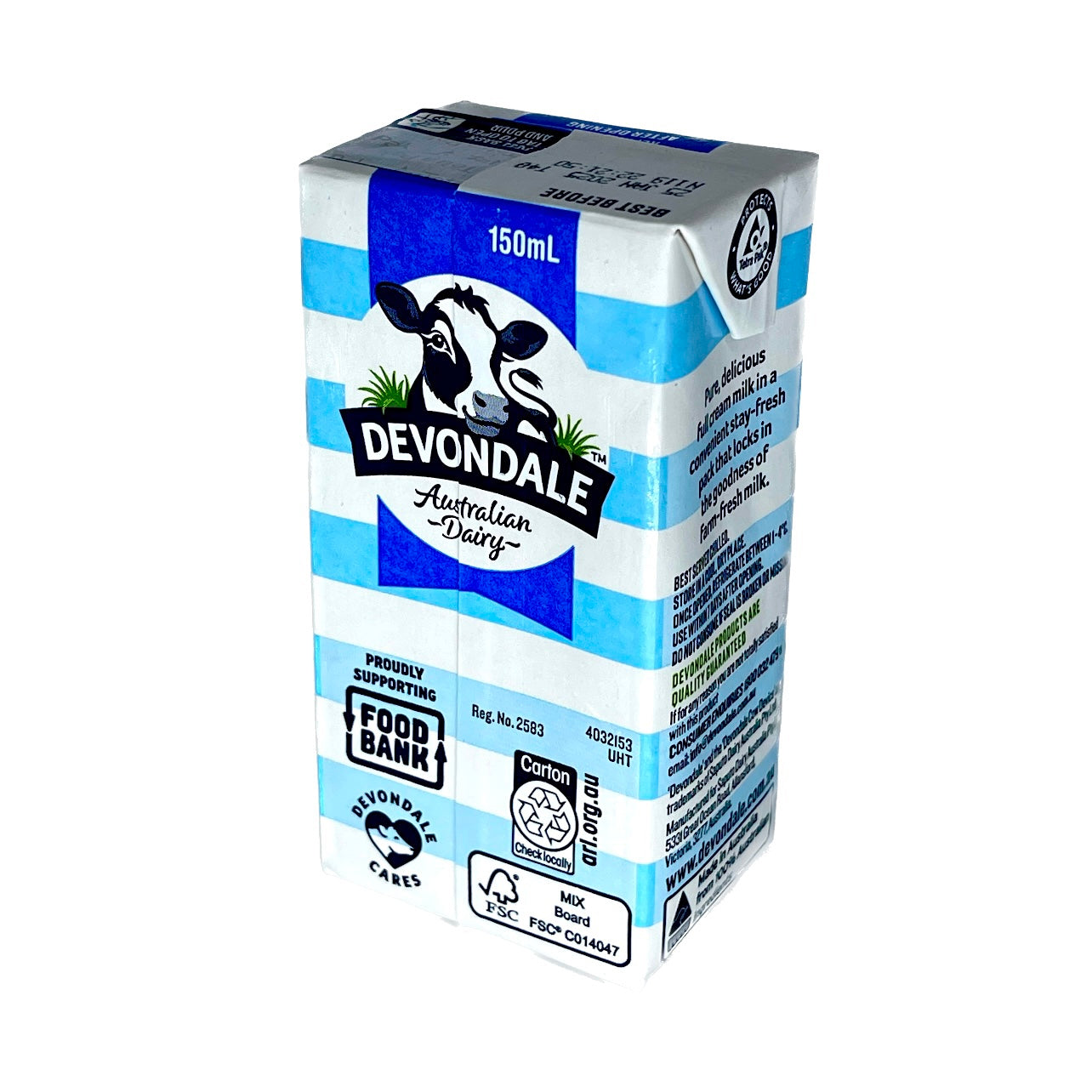 Devondale Pure Full Cream UHT Milk 150ml x 32
